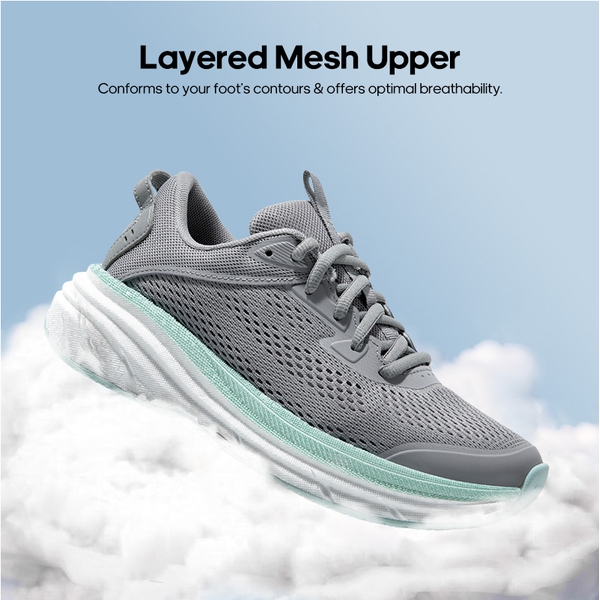 [FlexLife] Women's Lightweight Mesh Running Shoes - GREY - 1